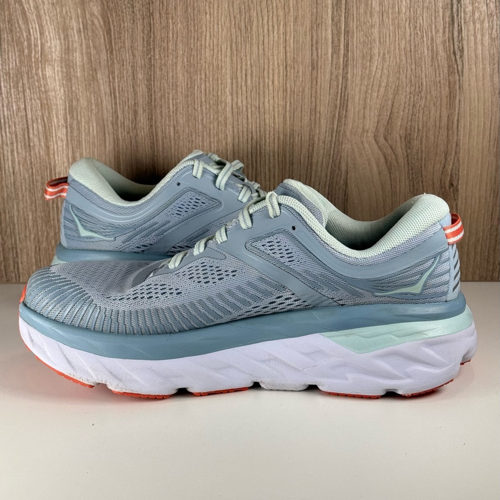 Hoka One One Bondi 7 Blue Running Shoes 1110519 BFBG Women’s Size 7 - Picture 5 of 9